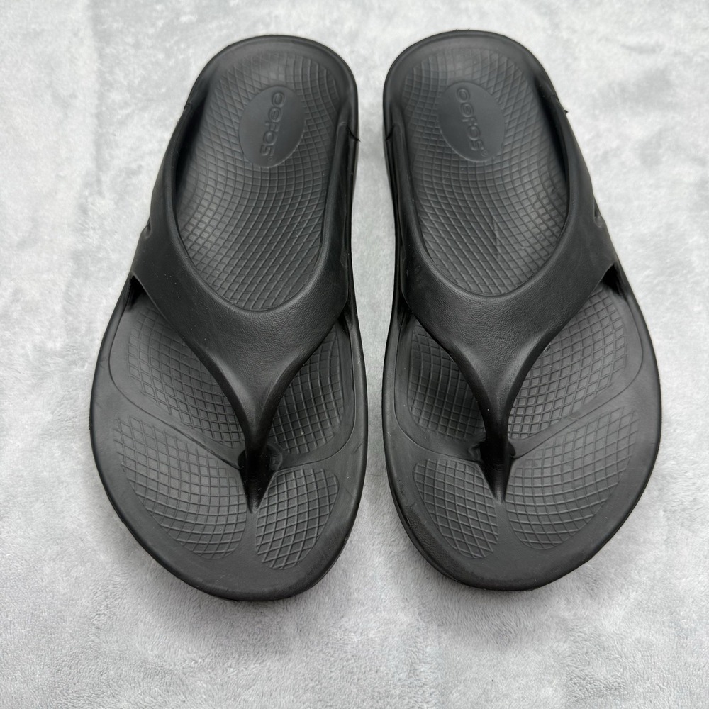 Oofos Ooriginal Recovery Sandals Unisex Black M5-W7 EU 38 Comfort Washable Beach - Picture 4 of 9